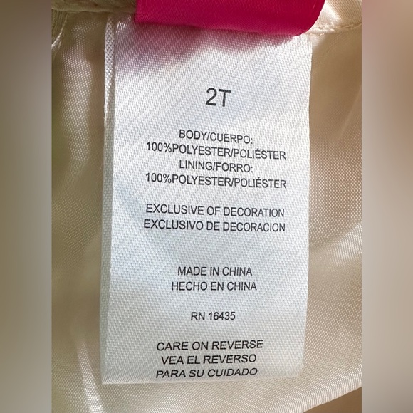 Disney Cream and Gold Formal Kids Dress size 2T - Picture 16 of 16